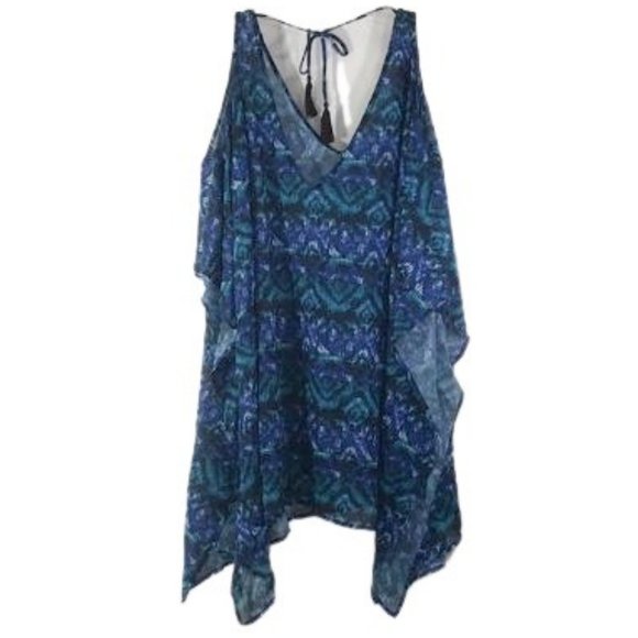 Contour by Beach Scene Cold Shoulder Swim Cover Up - Picture 1 of 3